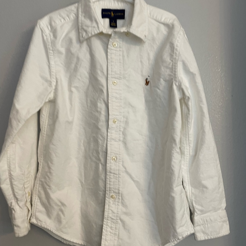 4T & 7 White Polo Button Down